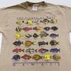T-shirt vintage anni '90 THE FISHES OF MAUI HAWAII MEDIA pesce morbido natura animale