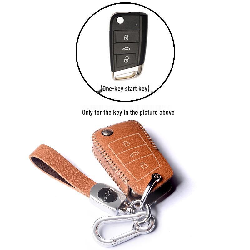 Volkswagen Key Protection Cover: Fits 21 Models, Including New Passat, Magotan, 330GTE, and B8B7 - Genuine Leather