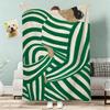 Abstract Sofia Lind Body Line Throw Lightweight 240g Flannel Blanket Soft Skin-friendly for Summer Cooling