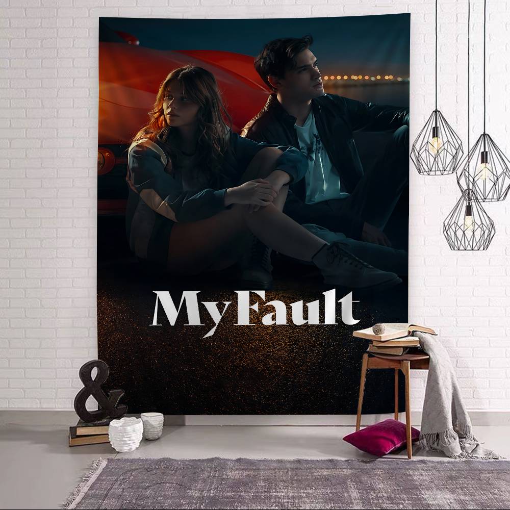 My Fault Culpa Mia 2023 Movie Colorful Tapestry Wall Hanging Hanging Tarot Hippie Wall Rugs Dorm Wall Art Decor