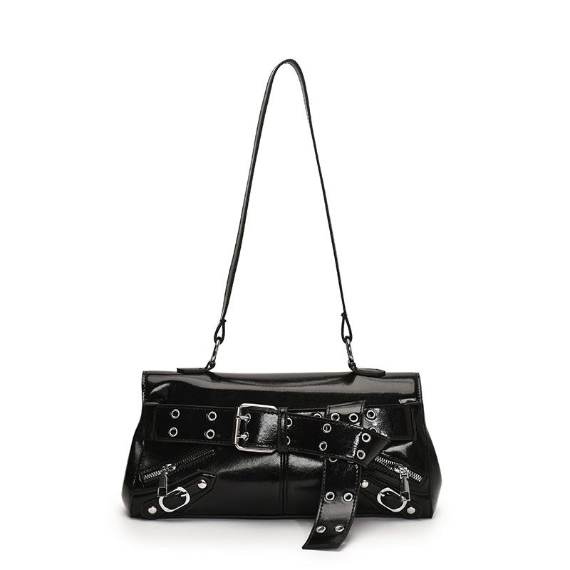 New Fashion Underarm Bag Women's Belt Buckle Shoulder Messenger Bag