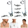 Wearable Fishing Passion Necklace Ring Miniature Reel Charm Rotation Experience Gift for Father's Day or Anniversaries
