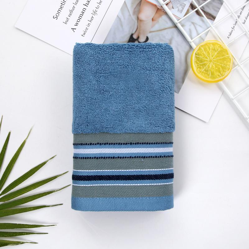 Bamboo Fiber Dark Sectioned Towel - Soft & Absorbent for Daily Use 33x73 cm синий
