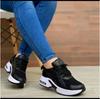 New Casual Sports Single Shoes  Round Head Lace-up Color Matching Platform European and American Low-top Large-size  Shoes