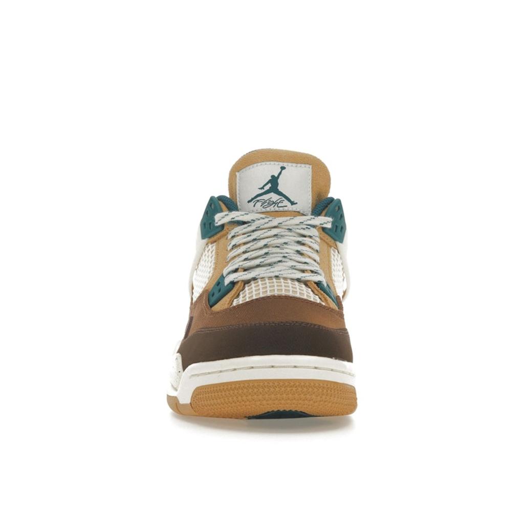 Air Jordan 4 Retro GS Cacao Wow Kids Sneakers Brown Geode-Teal Ale-Brown FB2214-200