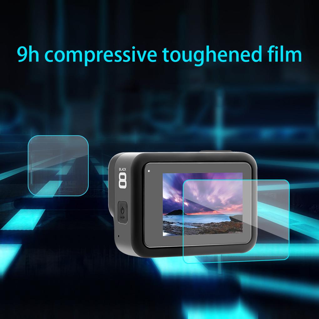 Tempered Glass Screen Protector Lens Cover Film for 8 Action Camera NE