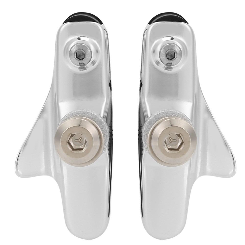 1 Pair Aluminium Alloy& Rubber Bicycle Brake Pads Light Weight Quiet Road Bike Brake Pads Brake Shoes серебряный