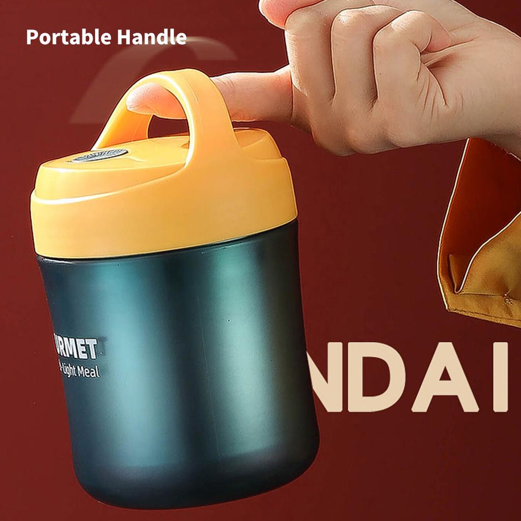Thermal Porridge Cup Stainless Steel Insulated Lunch Bag Food Warmer 500ml Thermos Soup Cup Lunch Box for Kids School Outdoor