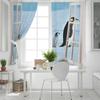 Window View Antarctic Penguin Luxury Home Curtains Modern Home Supplies Living Room Bedroom Custom Curtains
