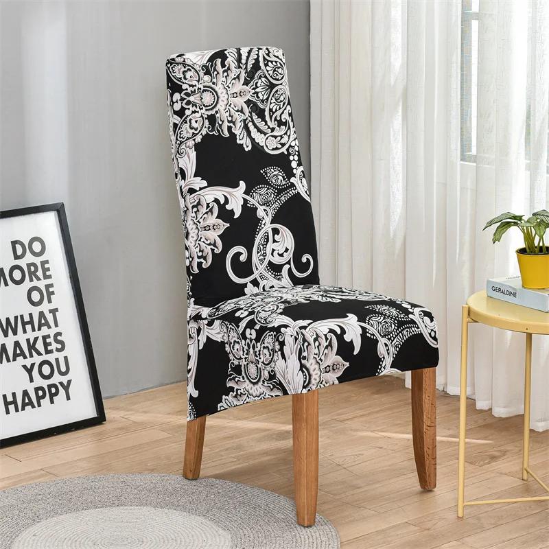 

Чехол на стул с высокой спинкой в пасторальном стиле, размер XL, чехлы на стулья с высокой спинкой, накидки на стулья с королевской спинкой, скандинавский стиль для кухни, отеля, банкета 1 Pc