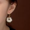 My Omelet Cream Pearlless Earrings