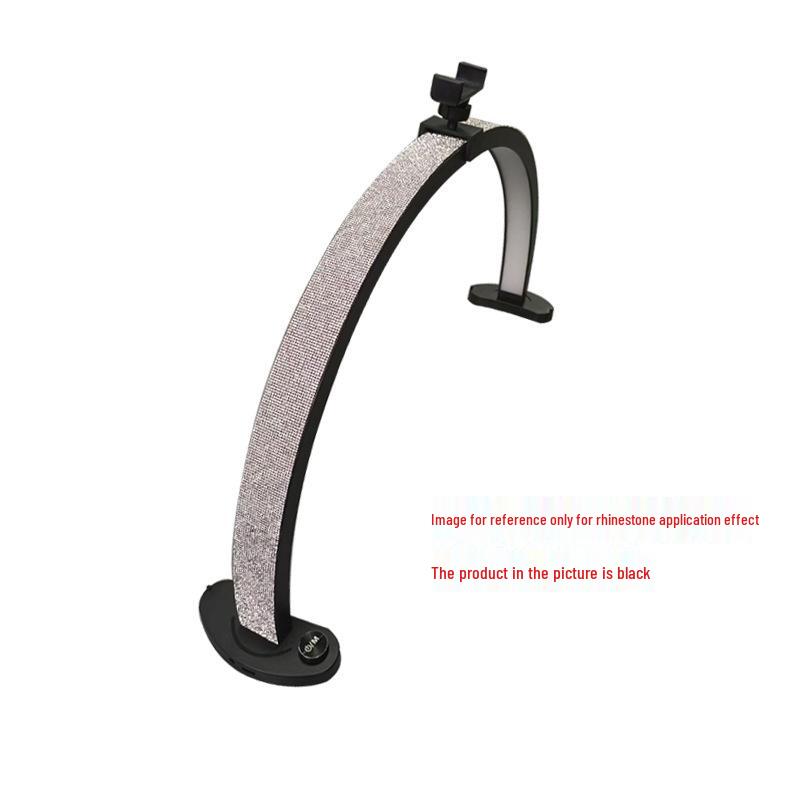 28-Inch Folding Half-Moon Beauty Light, 40W Rechargeable U-Shaped Lamp for Microblading, Eyelash Extension, Manicure & More