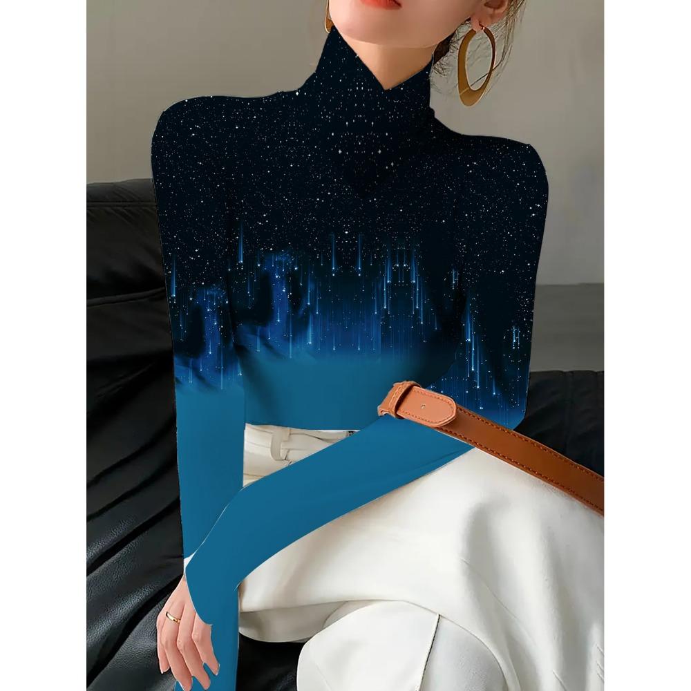 Women's Cheongsam Collar Long-sleeved T-shirt, Suitable for Women, Regular Version, Spring and Autumn Series