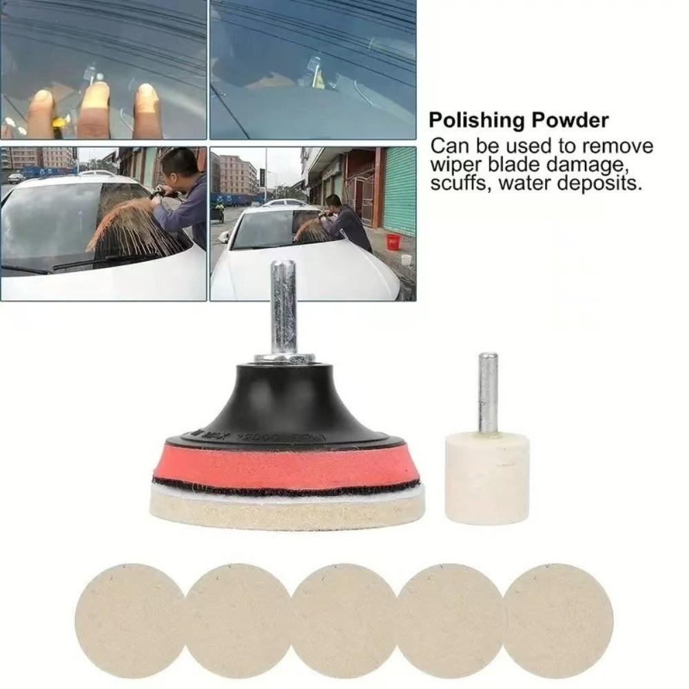 1 Set Remove Scratches Car Glass Scratch Remover Kit Restoration Glass Polish Set  Car Windshield