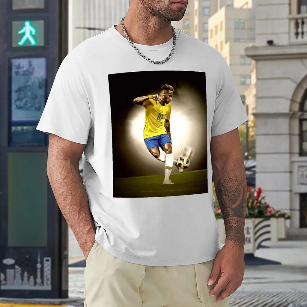 Sports Leisure Eur Size Vintage Tshirt Neymar And Jr Brazil Celebrate Soccer Striker 3 Vintage harajuku clothing