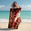 proof beach towel with Demon Hunter pattern - soft,absorbent,quick-drying,machine washable - perfect for swimming,camping,bathing