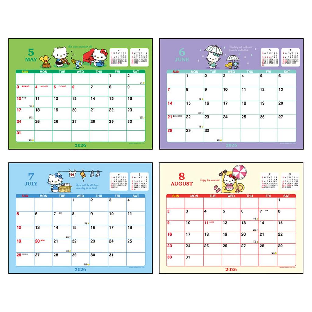 Sanrio 2026 Hello Kitty Paper Desk Calendar 622028