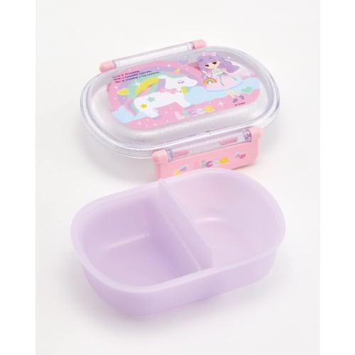 Skater Children's Lunch Box, 1 Tier, 360ml, with Core (Side Dishes Container), Dome-shaped, Fluffy Kids Lunch, Antibacterial Treatment, Made In Japan,