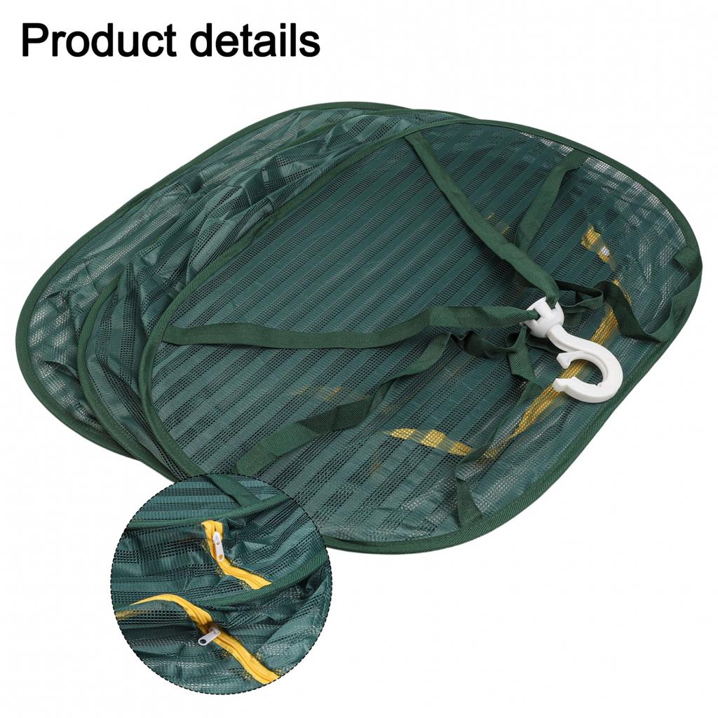 360° Roterende Haak Voedsel Droogrek Hangend Droognet Ademend Nylon Materiaal