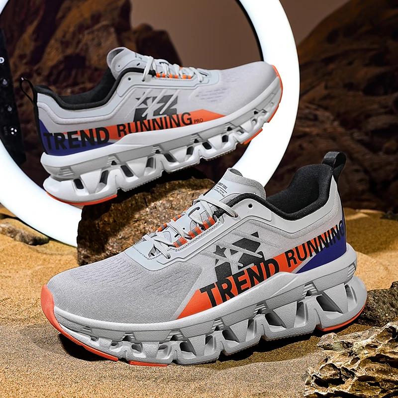 New Men Running Shoes Breathable Fashion Jogging Comfortable Casual Walking Leisure Lace-Up Sneakers Blade Loafers Brand Outdoor