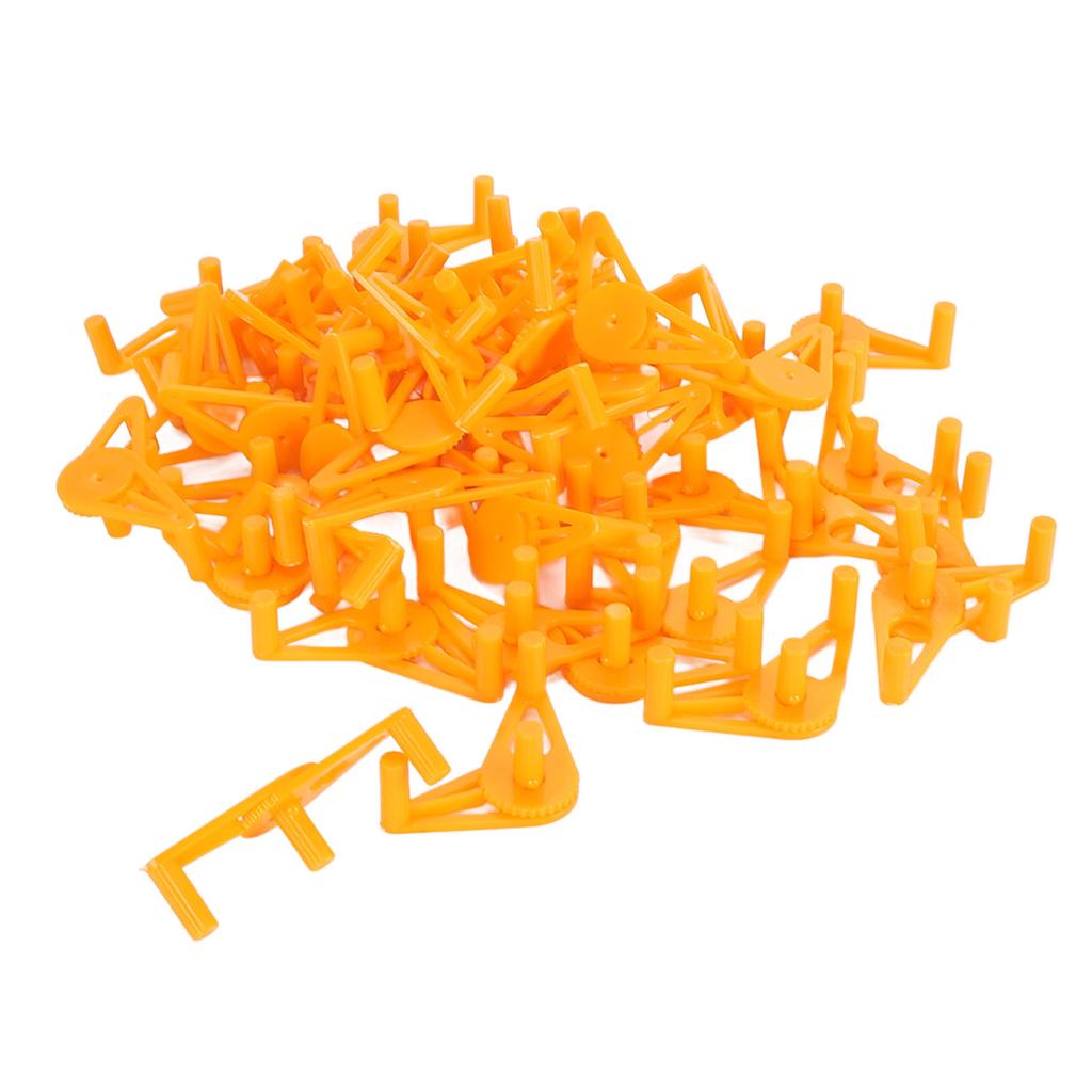 50 szt. Klipsy do treningu niskonapięciowego 360 Stopni Regulowane Wielokrotnego Użytku Plastikowe Klipsy do Gięcia Łodyg Roślin do Ogrodnictwa Pomarańczowe