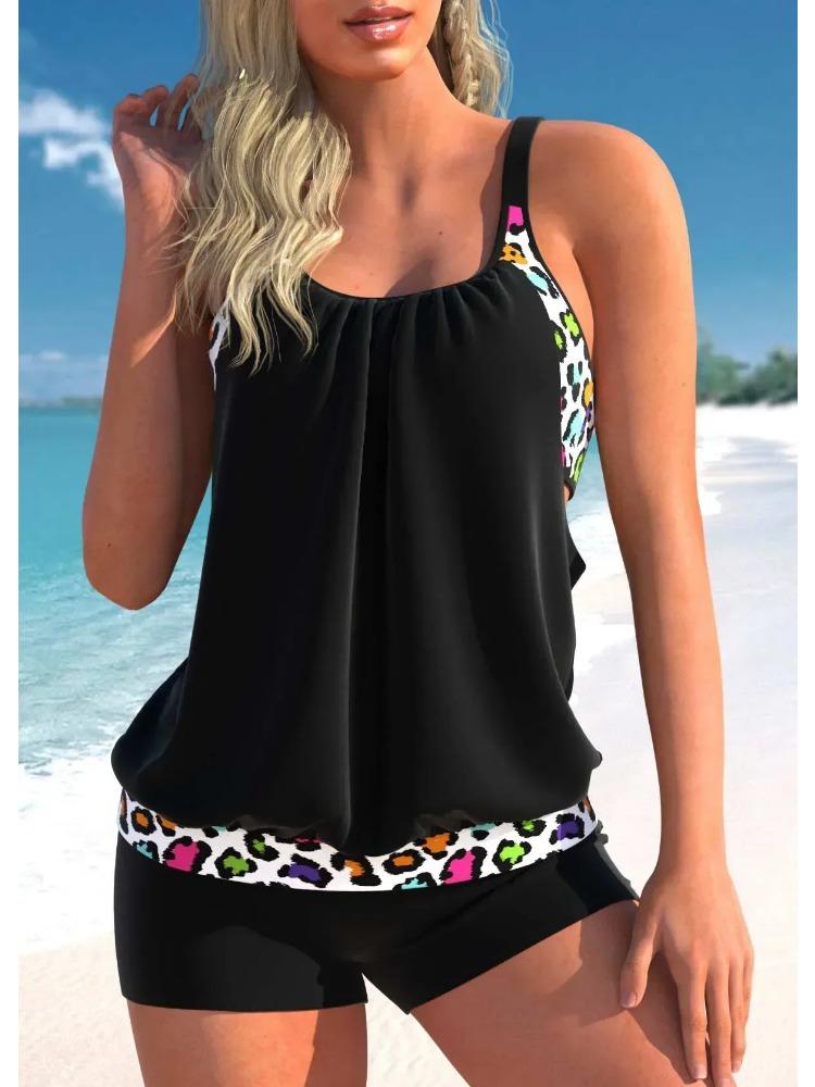 Neu Sommer Strand Neue Damen Bikini Zweiteilige Bademode Kariertes String Bedrucktes Strandkleid Mit Schnürung S-6XL