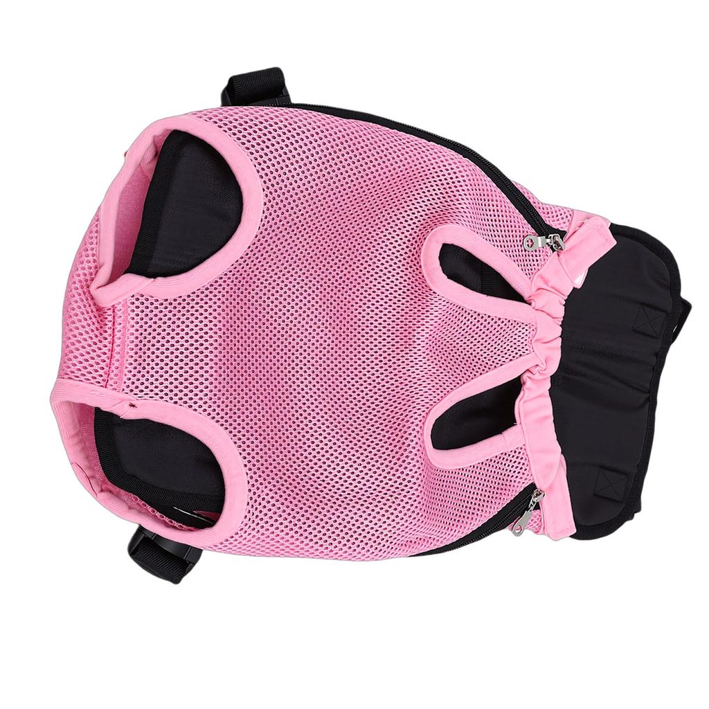 Dog Backpack Carrier Breathable Mesh Portable Outdoor Travel Pet Backpack for Small Medium Dogs Cats Pink