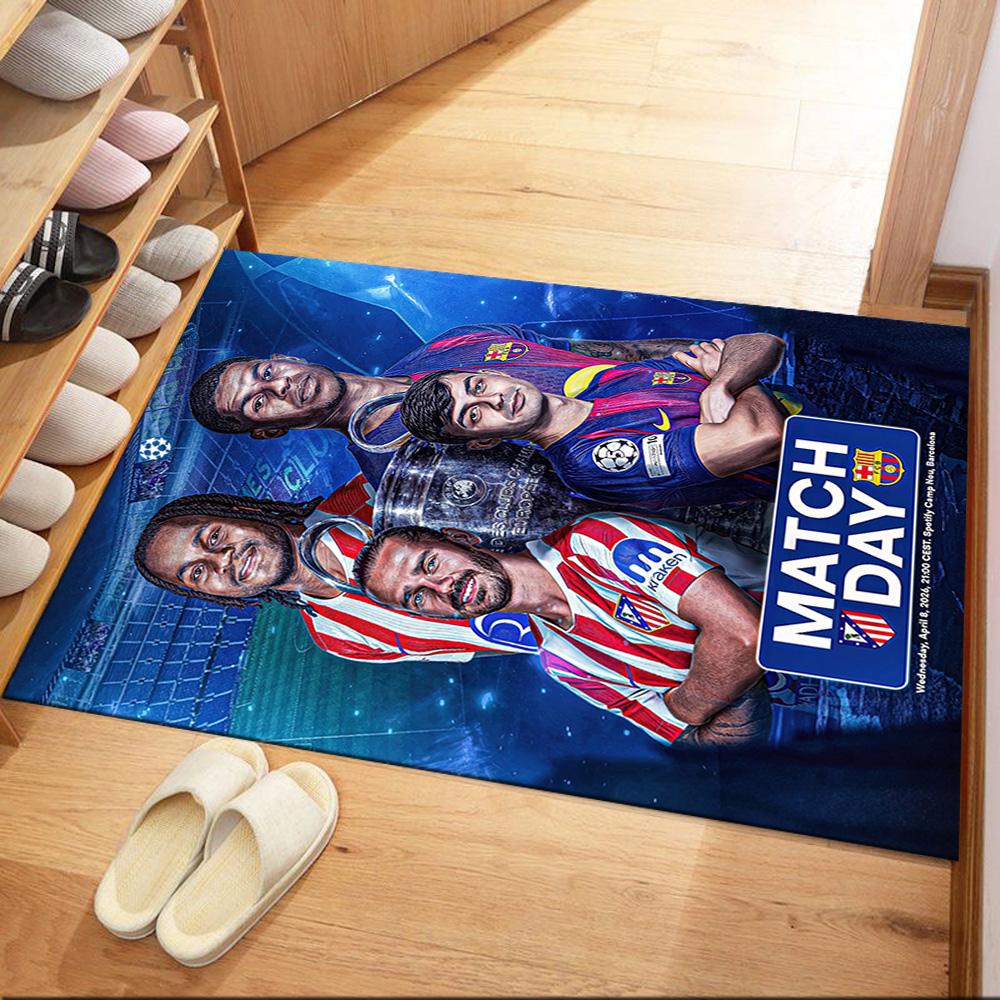 Atletico Madrid Area Rug Suitable For Hallway Study Room Foyer Decorate Room Antislip Carpet Office Home Decor Perfect Gift For Friends Family