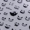 Easy Application Nail Wraps Halloween 3D Embossed Stickers, Skeleton Hand Pumpkin Spider Bat Fingertip Art Decals, Gothic Manicure Decoration