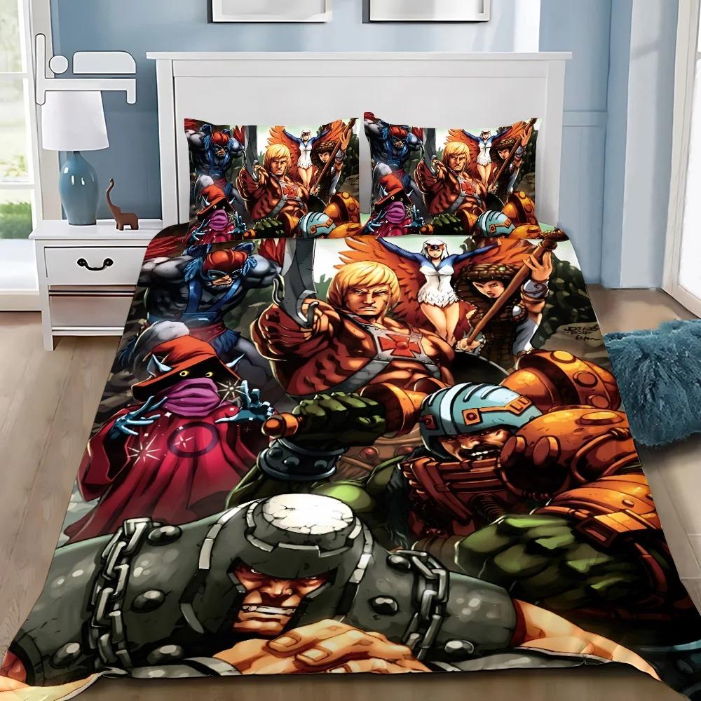 Duvet Cover Set H-He Man And The Masters of the Universe Bedding Set Bedroom Decoration Adult Boys Gift Single Double Size