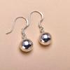 Sterling Silver Ball Bell Earrings for Women - Simple and Trendy Dangle Jewelry Gift