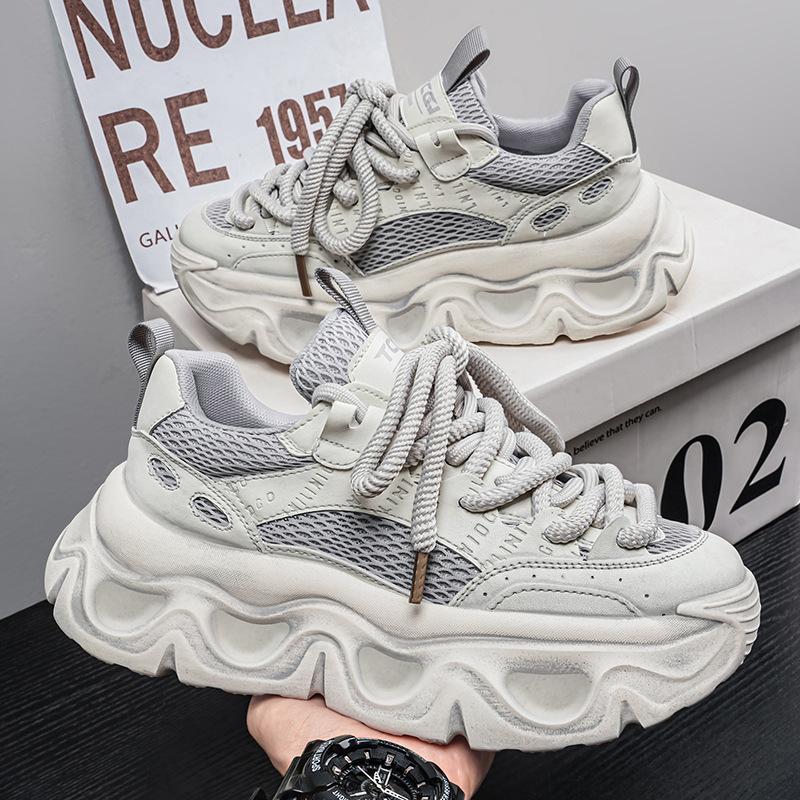 Personalized versatile platform heightening trendy shoes ins retro breathable dad shoes men's shoes sports and leisure shoes