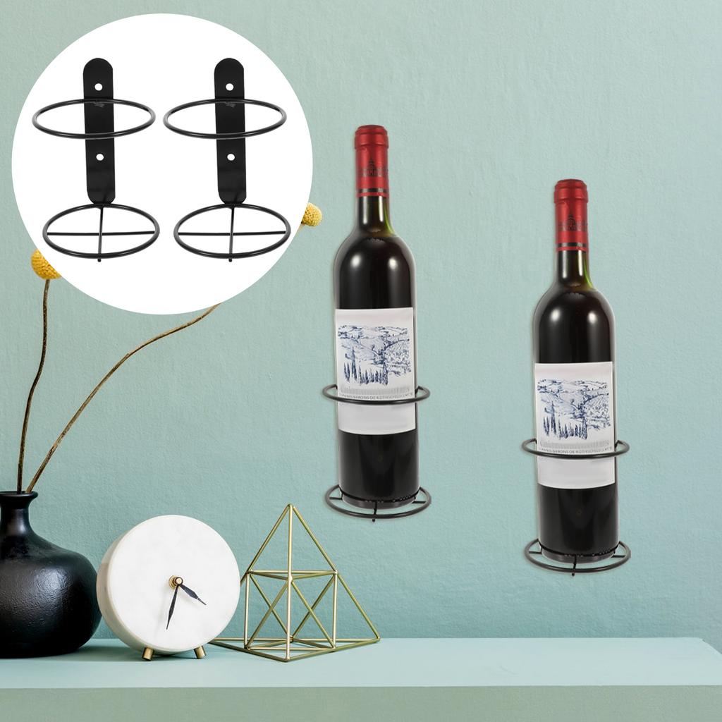2 Pcs Wand Montiert Rack Racks Regale Kühler Halter Stehen Flasche für Flaschen Ländlichen