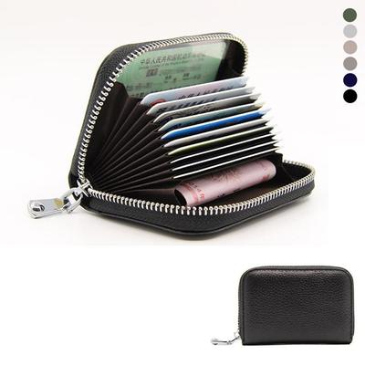 Cowhide RFID Blocking Accordion Card Wallet