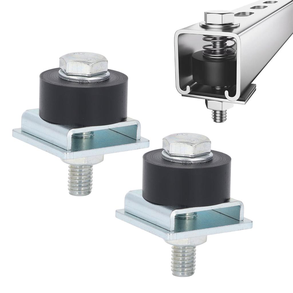 2Pcs Stainless Steel Trolley Roller Wheels Limit Assembly Positioning for 1‑5/8in Width Strut Channel Beam Supplies