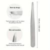 Hot selling stainless steel eyebrow repair clip eyebrow repair tool, high-precision tweezers, hair clip, flat mouth clip