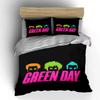 "Green Day Cartoon Bedding Set" Bedding Duvet Cover Set Duvet Cover Pillowcases (1 * Duvet Cover 2 * Pillowcases, Without Duvet Insert)