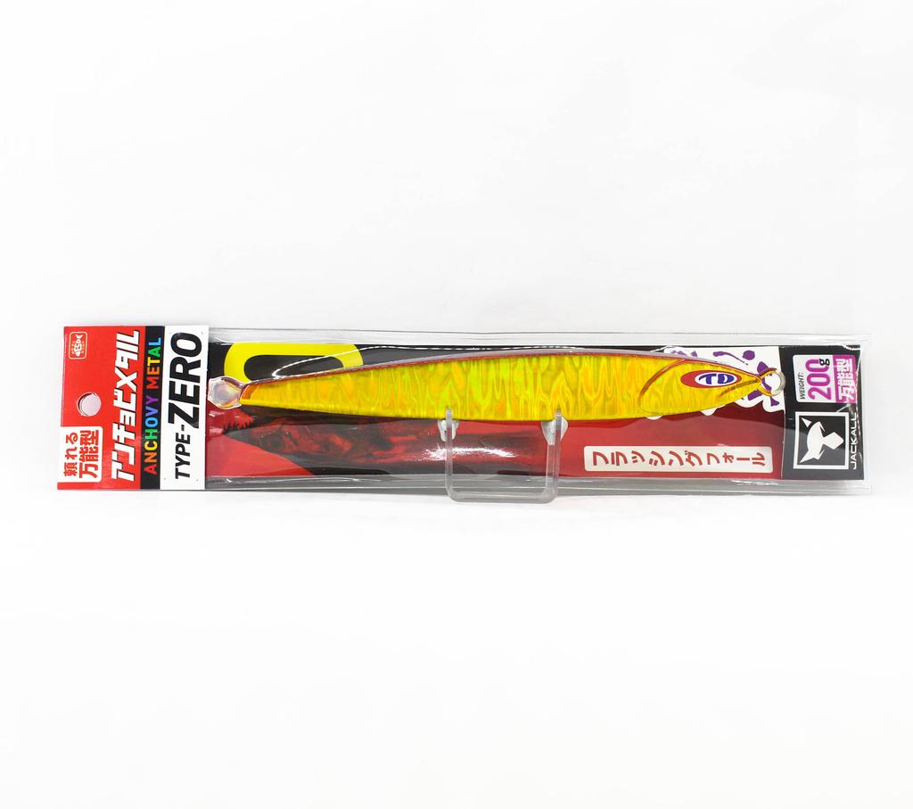 Jackall Metal Jig Anchovy Type 0 Flush Fall 200g Red Gold Stripe (8496)
