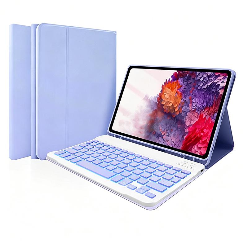 Samsung Tab A8 10.5” Tablet Case with Seven-Color Backlit Bluetooth Keyboard