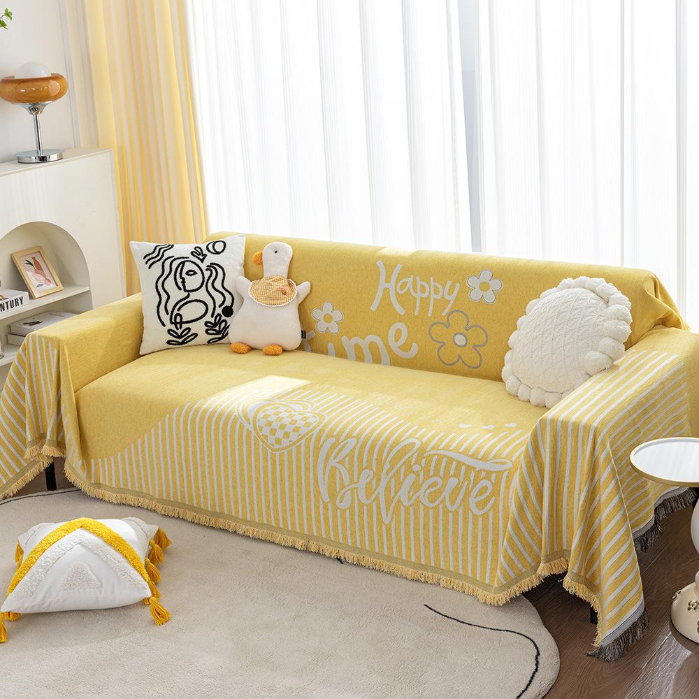 Полотенце для дивана из шенилла с защитой от царапин от кошек Nordic Ins — фото 9