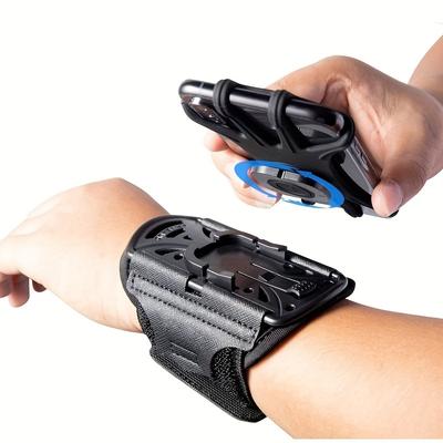 Držák na mobilní telefon na zápěstí, odnímatelný, otočný o 360°, vhodný pro chytré telefony 4,7-6,5 palce, s klíčenkou na ruku pro mobilní telefon, vhodný pro fitness