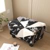 17 Styles Stretch Footstool Cover Ottoman Slipcover Pouffe Dustproof Rectangle Slipcover Print Fabric Furniture Protective Cover