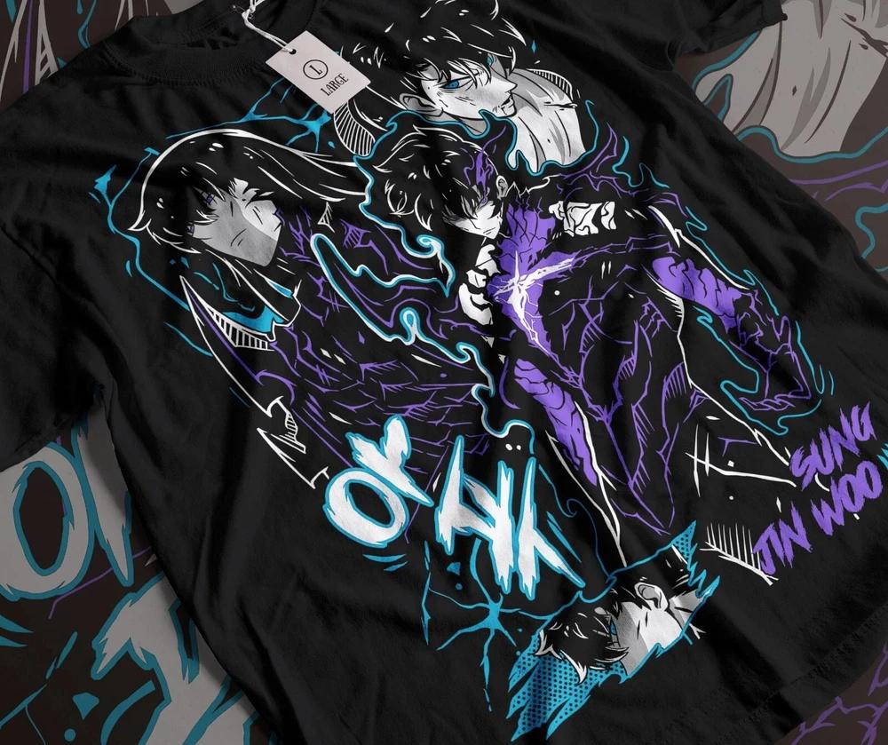 Solo Leveling TShirt Sung Jinwoo Anime Jonas Reiji Shirt S4XL S