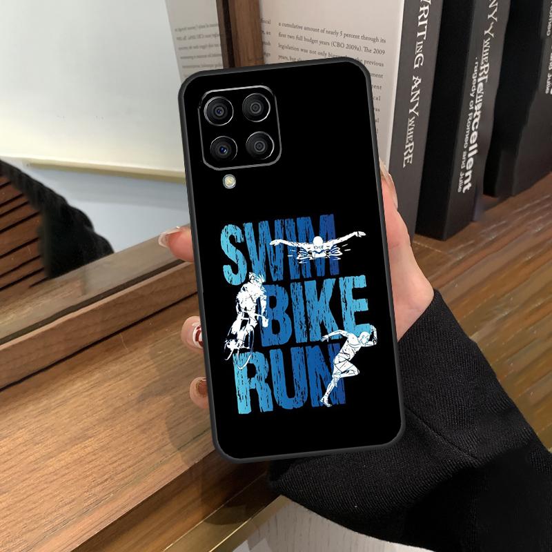 Triathlon Tri Life Swim Bike Run Case For Samsung Galaxy M56 M16 M36 M33 M53 M13 M12 M32 M52 M20 M15 M55 M31 M14 M35 M34 M54