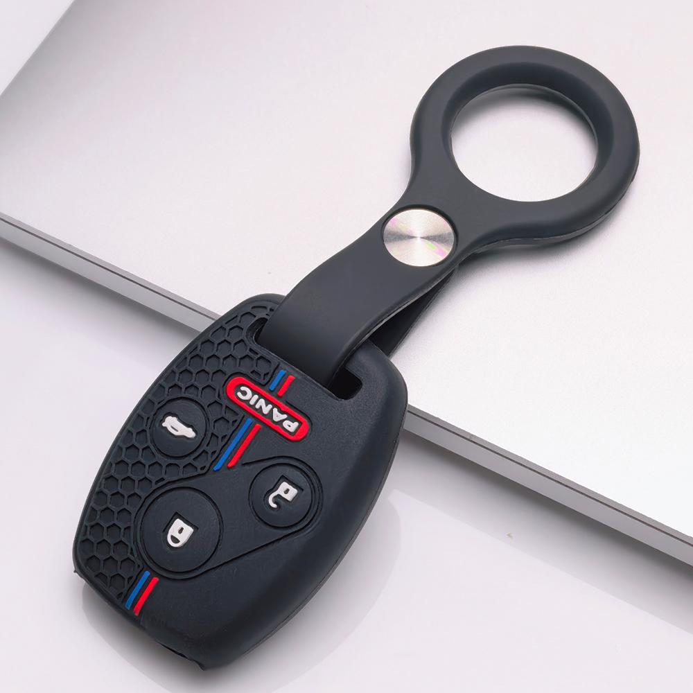 Key Fob Cover for Honda Accord Civic CR V CR Z with Keychain Anti-Scratch Surface Shockproof Structure Soft Grip Texture Easy Install