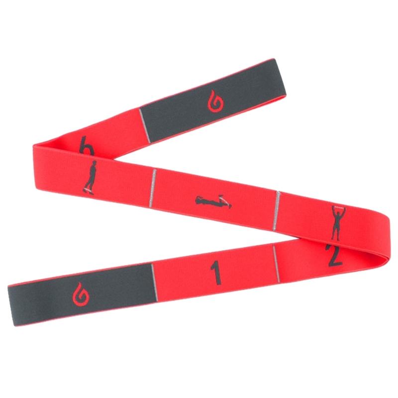 Stretching Strap Loop Yoga Strap Physicals Therapy 8 Loop Yoga Strap Yoga Stretching Elastic Stretch Strap for Exercise красный