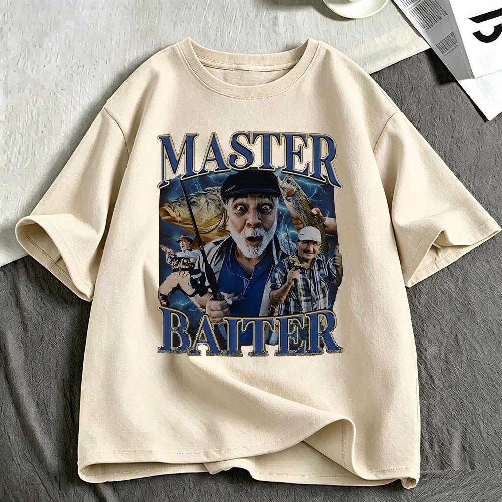 Master Baiter Funny Fishing Meme Graphic T Shirts Unisex Unisex Clothing Cotton Fashion Oversized Short Sleeve Tshirt Streetwear
