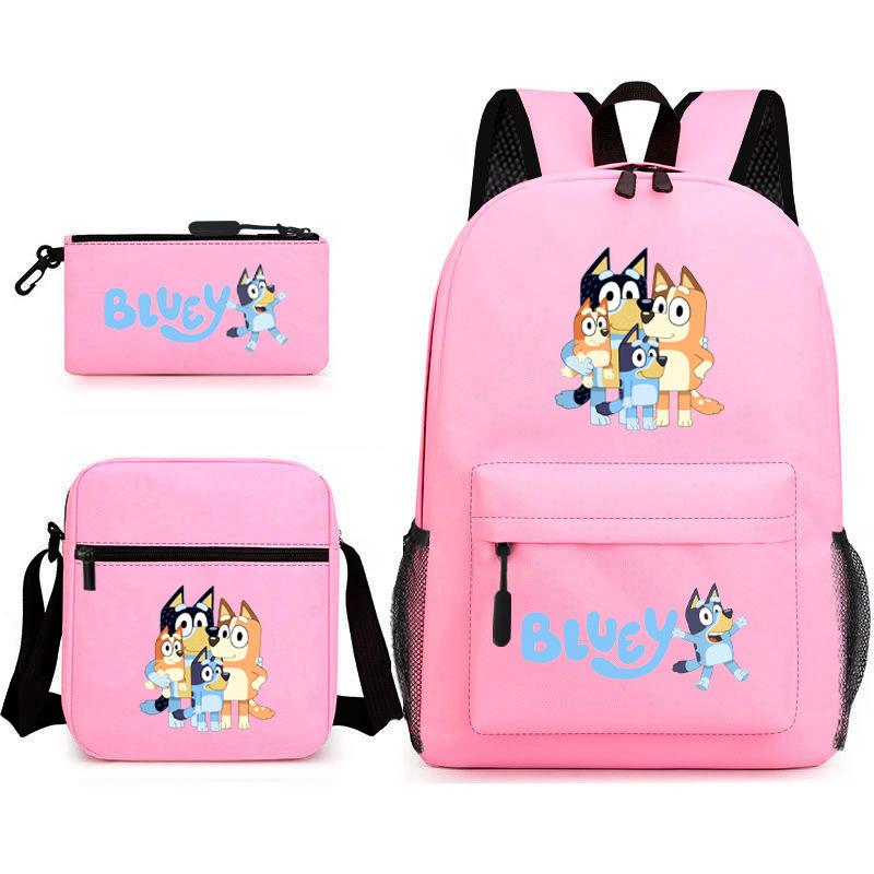 New Product, Bruwangwang Student Schoolbag, Fashionable and Popular, Backpack, Shoulder Bag, Pencil Bag, Three-piece Set.