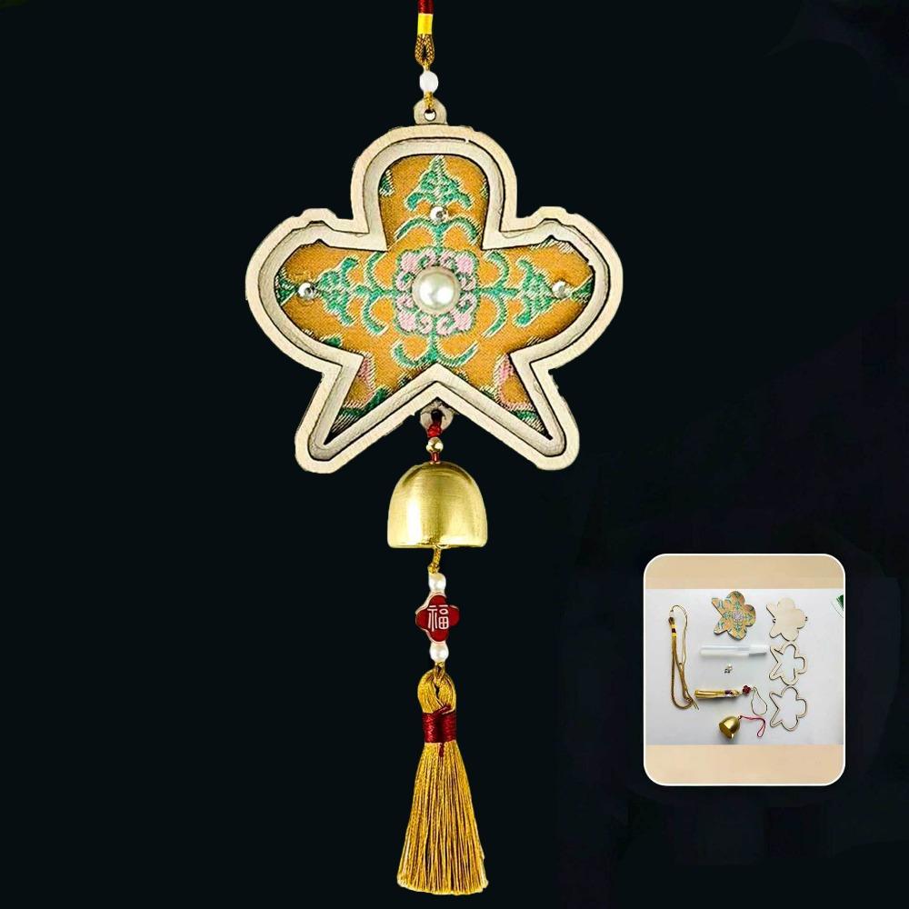 Unfinished Wind Chime Pendant Traditional Pearl Wind Chime Material Set  Backpack Decoration Set 3