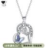 Elegant Butterfly Pendant Necklace Women Hypoallergenic Copper Chain Plated 41-50cm Adjustable Locket Style